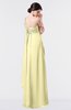 ColsBM Nayeli Soft Yellow Plain Empire Sleeveless Zip up Floor Length Pleated Bridesmaid Dresses