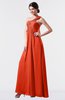 ColsBM Nayeli Tangerine Tango Plain Empire Sleeveless Zip up Floor Length Pleated Bridesmaid Dresses