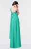 ColsBM Nayeli Viridian Green Plain Empire Sleeveless Zip up Floor Length Pleated Bridesmaid Dresses