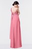 ColsBM Nayeli Watermelon Plain Empire Sleeveless Zip up Floor Length Pleated Bridesmaid Dresses