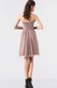 ColsBM Coraline Blush Pink Plain A-line Strapless Sleeveless Chiffon Ruching Little Black Dresses