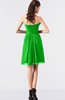 ColsBM Coraline Classic Green Plain A-line Strapless Sleeveless Chiffon Ruching Little Black Dresses