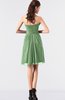ColsBM Coraline Fair Green Plain A-line Strapless Sleeveless Chiffon Ruching Little Black Dresses