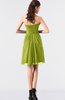 ColsBM Coraline Green Oasis Plain A-line Strapless Sleeveless Chiffon Ruching Little Black Dresses
