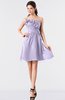 ColsBM Coraline Pastel Lilac Plain A-line Strapless Sleeveless Chiffon Ruching Little Black Dresses