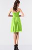ColsBM Coraline Sharp Green Plain A-line Strapless Sleeveless Chiffon Ruching Little Black Dresses