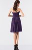 ColsBM Coraline Violet Plain A-line Strapless Sleeveless Chiffon Ruching Little Black Dresses