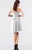 ColsBM Coraline White Plain A-line Strapless Sleeveless Chiffon Ruching Little Black Dresses