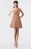 ColsBM Keyla Almost Apricot Romantic A-line One Shoulder Zipper Chiffon Mini Graduation Dresses