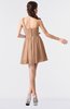 ColsBM Keyla Almost Apricot Romantic A-line One Shoulder Zipper Chiffon Mini Graduation Dresses