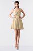 ColsBM Keyla Apricot Gelato Romantic A-line One Shoulder Zipper Chiffon Mini Graduation Dresses