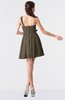 ColsBM Keyla Carafe Brown Romantic A-line One Shoulder Zipper Chiffon Mini Graduation Dresses