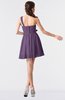 ColsBM Keyla Chinese Violet Romantic A-line One Shoulder Zipper Chiffon Mini Graduation Dresses