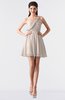 ColsBM Keyla Cream Pink Romantic A-line One Shoulder Zipper Chiffon Mini Graduation Dresses