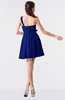 ColsBM Keyla Electric Blue Romantic A-line One Shoulder Zipper Chiffon Mini Graduation Dresses