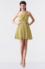 ColsBM Keyla Gold Romantic A-line One Shoulder Zipper Chiffon Mini Graduation Dresses