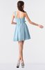 ColsBM Keyla Ice Blue Romantic A-line One Shoulder Zipper Chiffon Mini Graduation Dresses