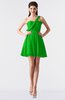 ColsBM Keyla Jasmine Green Romantic A-line One Shoulder Zipper Chiffon Mini Graduation Dresses