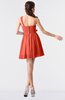 ColsBM Keyla Living Coral Romantic A-line One Shoulder Zipper Chiffon Mini Graduation Dresses