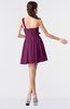 ColsBM Keyla Raspberry Romantic A-line One Shoulder Zipper Chiffon Mini Graduation Dresses