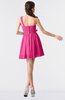 ColsBM Keyla Rose Pink Romantic A-line One Shoulder Zipper Chiffon Mini Graduation Dresses