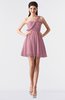 ColsBM Keyla Rosebloom Romantic A-line One Shoulder Zipper Chiffon Mini Graduation Dresses