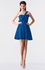 ColsBM Keyla Royal Blue Romantic A-line One Shoulder Zipper Chiffon Mini Graduation Dresses
