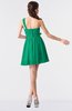 ColsBM Keyla Sea Green Romantic A-line One Shoulder Zipper Chiffon Mini Graduation Dresses