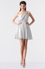 ColsBM Keyla White Romantic A-line One Shoulder Zipper Chiffon Mini Graduation Dresses