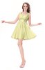 ColsBM Genesis Wax Yellow Elegant Scoop Sleeveless Zipper Chiffon Bridesmaid Dresses