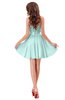 ColsBM Ally Blue Glass Cute Sweetheart Backless Chiffon Mini Homecoming Dresses