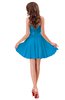 ColsBM Ally Cornflower Blue Cute Sweetheart Backless Chiffon Mini Homecoming Dresses