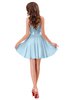 ColsBM Ally Ice Blue Cute Sweetheart Backless Chiffon Mini Homecoming Dresses