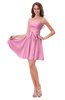 ColsBM Ally Pink Cute Sweetheart Backless Chiffon Mini Homecoming Dresses