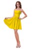 ColsBM Ally Yellow Cute Sweetheart Backless Chiffon Mini Homecoming Dresses