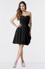 ColsBM Mikayla Black Elegant Column Sweetheart Sleeveless Zipper Chiffon Little Black Dresses