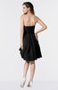 ColsBM Mikayla Black Elegant Column Sweetheart Sleeveless Zipper Chiffon Little Black Dresses