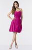 ColsBM Mikayla Hot Pink Elegant Column Sweetheart Sleeveless Zipper Chiffon Little Black Dresses