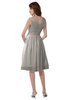 ColsBM Alexis Ashes Of Roses Simple A-line V-neck Zipper Knee Length Ruching Party Dresses