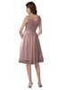 ColsBM Alexis Bridal Rose Simple A-line V-neck Zipper Knee Length Ruching Party Dresses