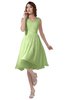 ColsBM Alexis Butterfly Simple A-line V-neck Zipper Knee Length Ruching Party Dresses