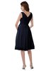 ColsBM Alexis Dark Sapphire Simple A-line V-neck Zipper Knee Length Ruching Party Dresses