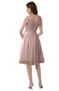 ColsBM Alexis Dusty Rose Simple A-line V-neck Zipper Knee Length Ruching Party Dresses