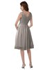 ColsBM Alexis Fawn Simple A-line V-neck Zipper Knee Length Ruching Party Dresses