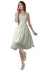 ColsBM Alexis Ivory Simple A-line V-neck Zipper Knee Length Ruching Party Dresses