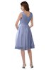 ColsBM Alexis Lavender Simple A-line V-neck Zipper Knee Length Ruching Party Dresses