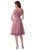 ColsBM Alexis Light Coral Simple A-line V-neck Zipper Knee Length Ruching Party Dresses