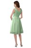 ColsBM Alexis Light Green Simple A-line V-neck Zipper Knee Length Ruching Party Dresses