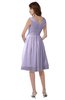 ColsBM Alexis Light Purple Simple A-line V-neck Zipper Knee Length Ruching Party Dresses