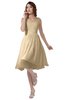 ColsBM Alexis Marzipan Simple A-line V-neck Zipper Knee Length Ruching Party Dresses